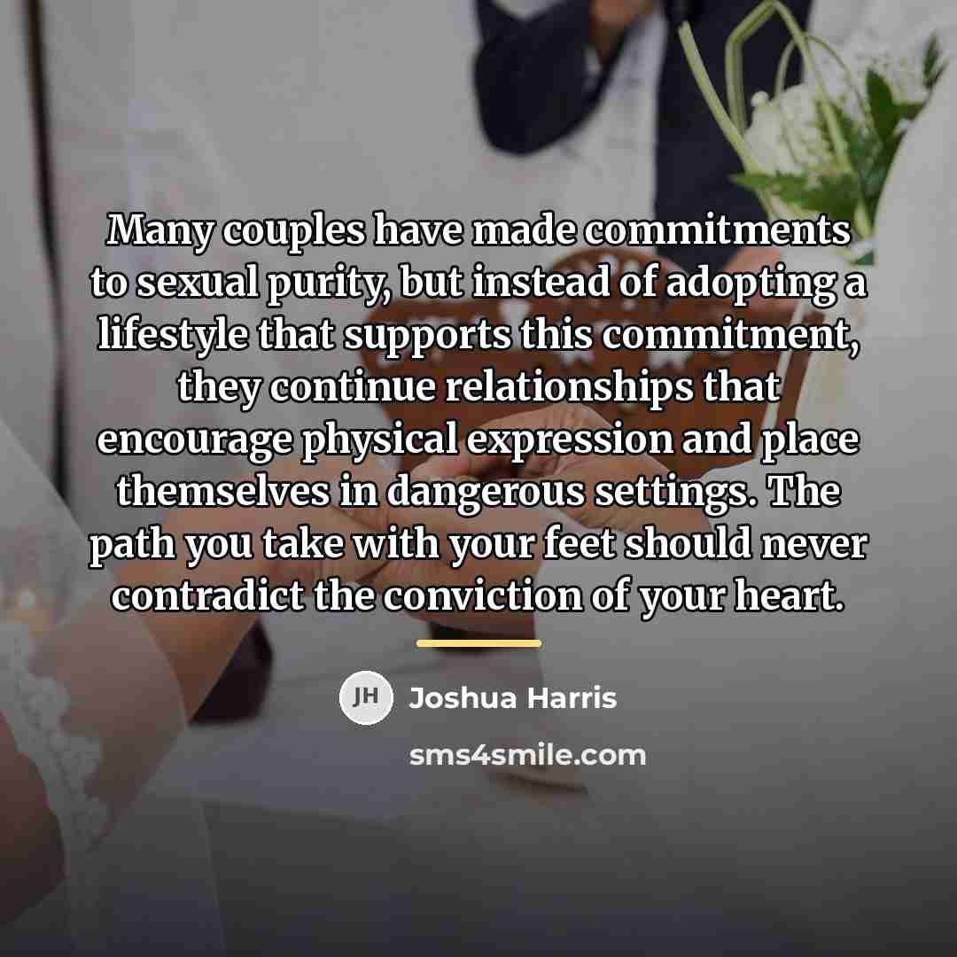 “Many couples have made commitments to sexual purity, but instead…” quote by Joshua Harris