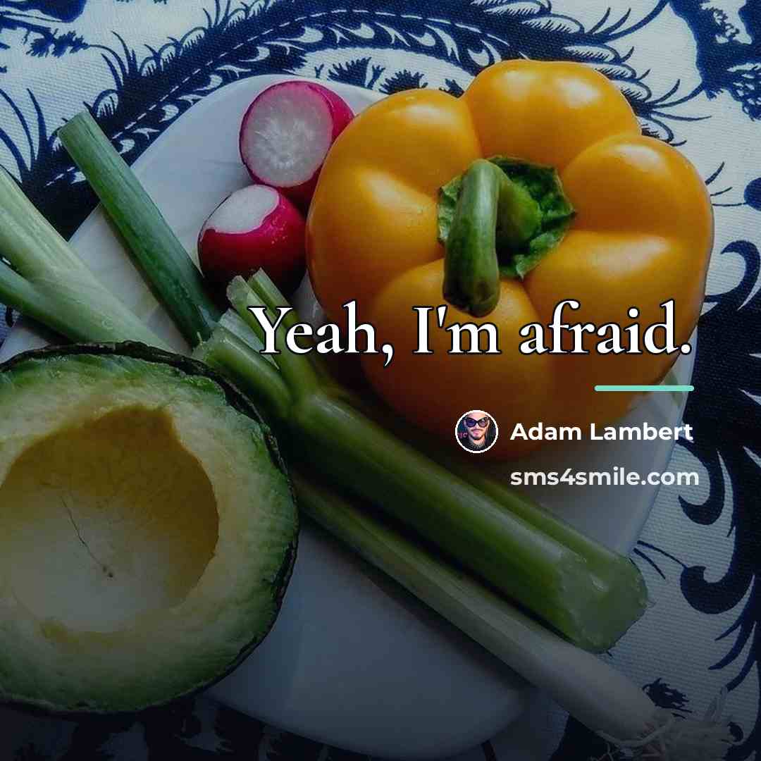“Yeah, I'm afraid.…” quote by Adam Lambert