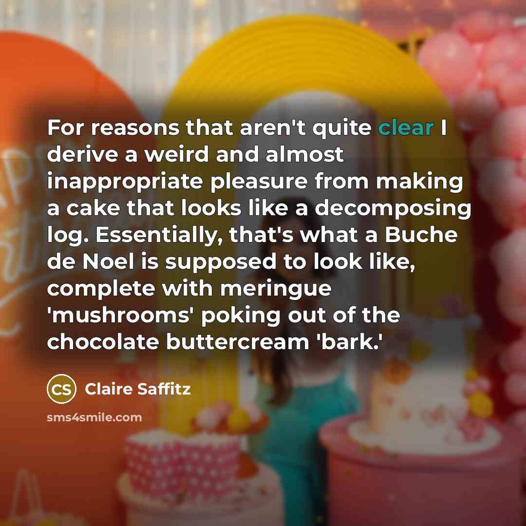 “For reasons that aren't quite clear I derive a weird…” quote by Claire Saffitz