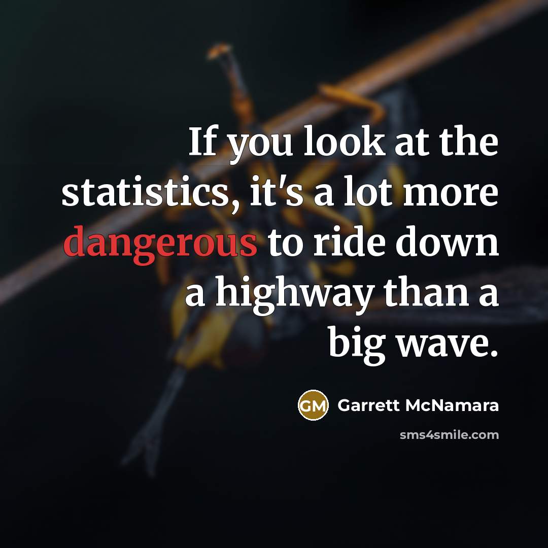 “If you look at the statistics, it's a lot more…” quote by Garrett McNamara