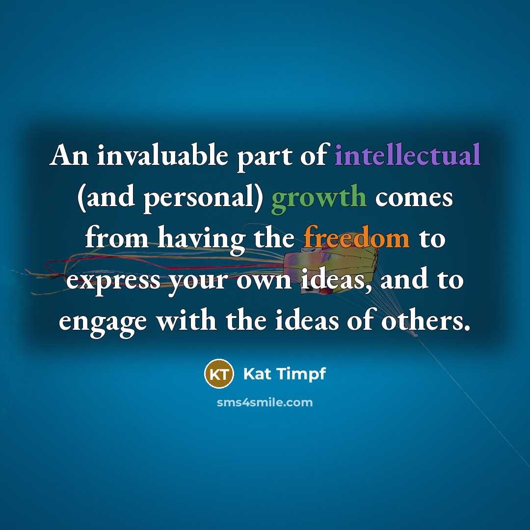 “An invaluable part of intellectual (and personal) growth comes from…” quote by Kat Timpf