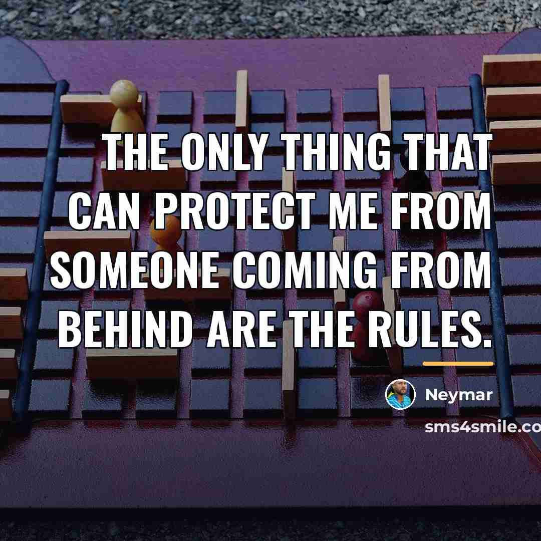 “The only thing that can protect me from someone coming…” quote by Neymar