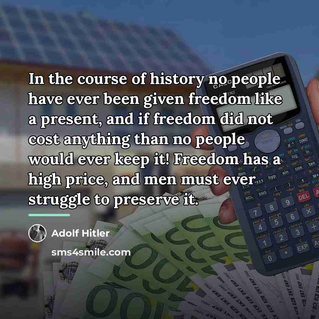 “In the course of history no people have ever been…” quote by Adolf Hitler