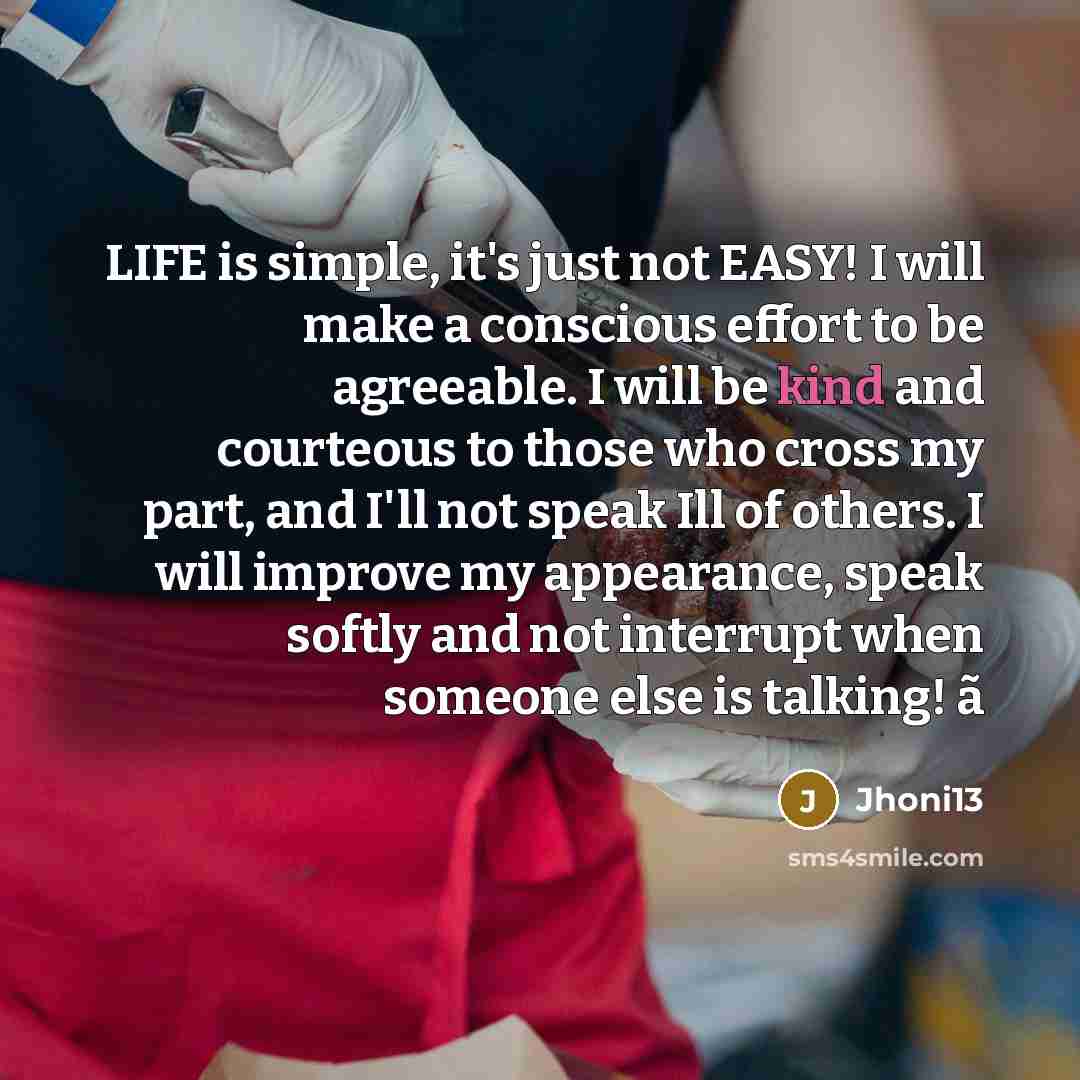 “LIFE is simple, it's just not EASY! I will make…” quote by Jhoni13