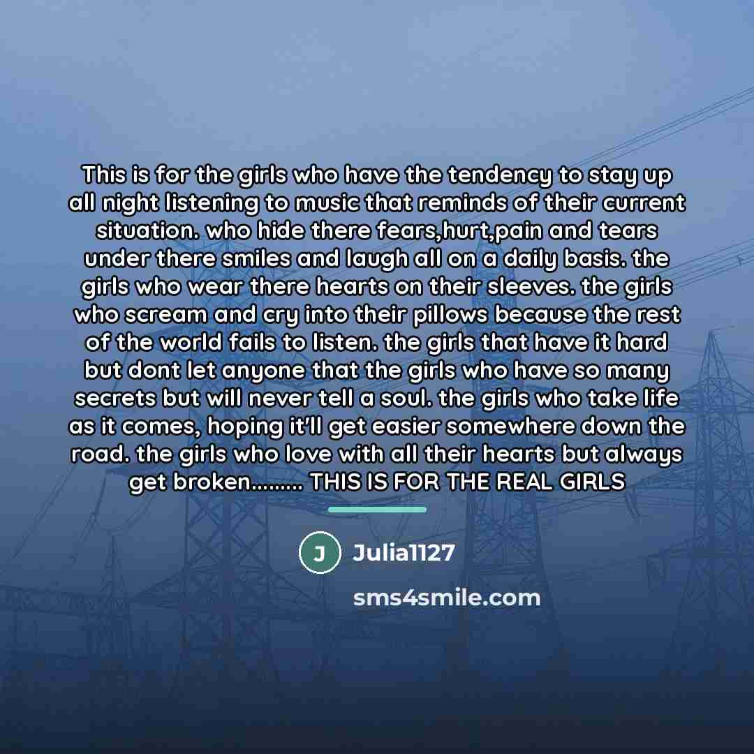 “This is for the girls who have the tendency to…” quote by Julia1127