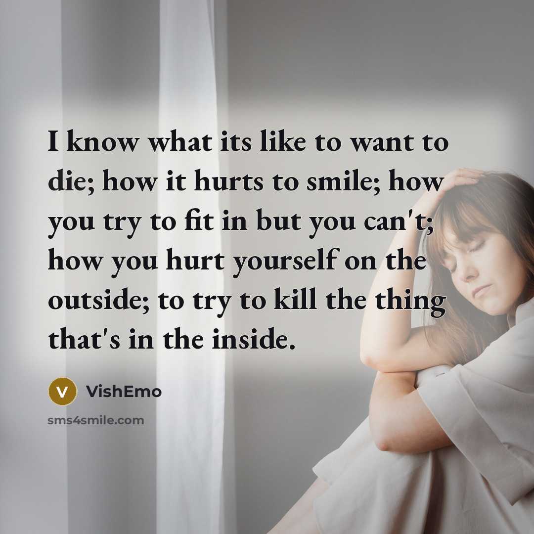 “I know what its like to want to die; how…” quote by VishEmo