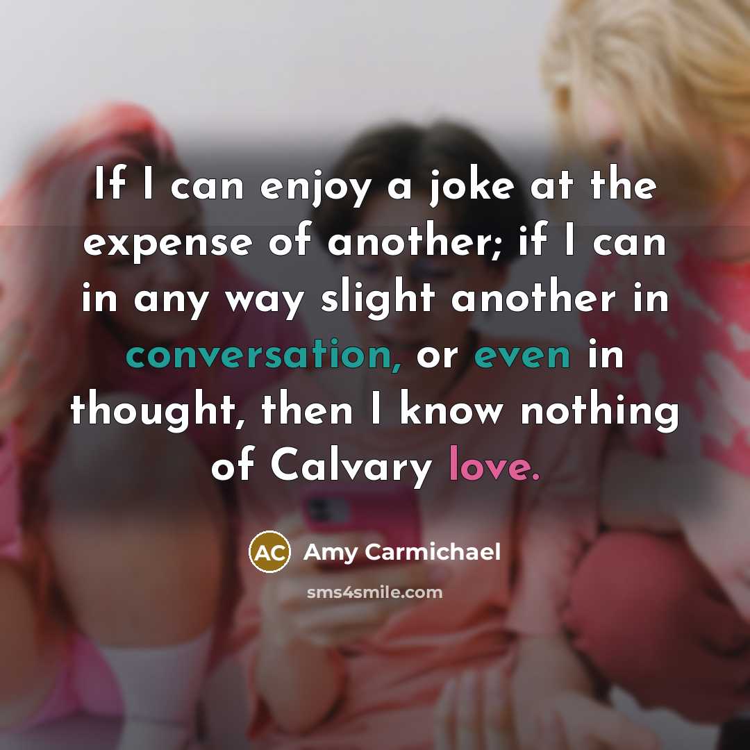 “If I can enjoy a joke at the expense of…” quote by Amy Carmichael