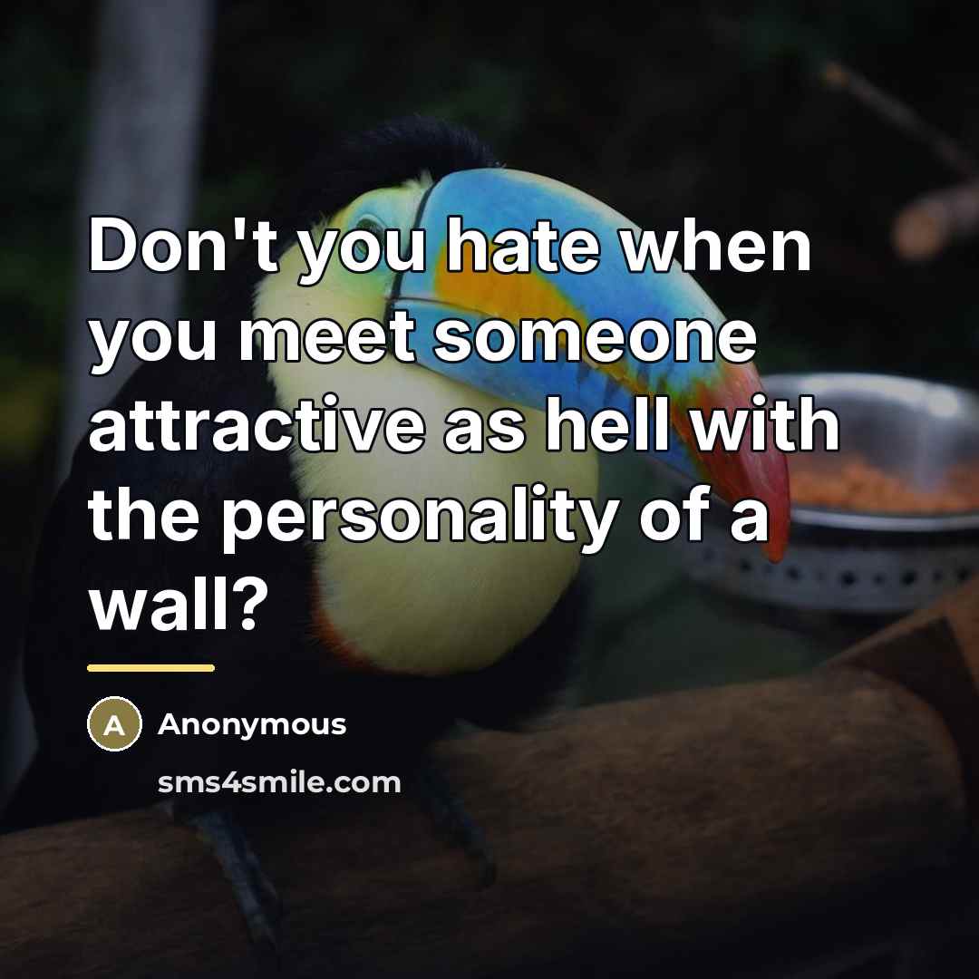 “Don't you hate when you meet someone attractive as hell…” quote by Anonymous
