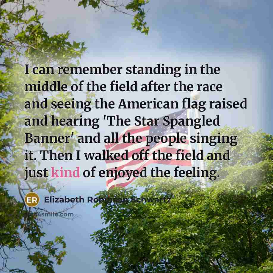 “I can remember standing in the middle of the field…” quote by Elizabeth Robinson Schwartz
