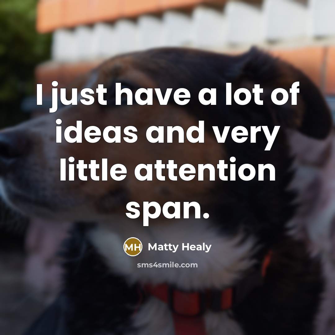 “I just have a lot of ideas and very little…” quote by Matty Healy
