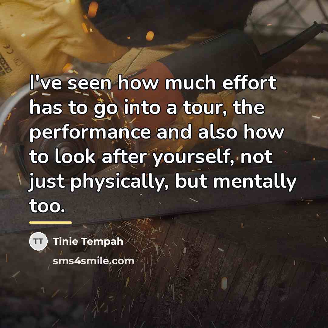 “I've seen how much effort has to go into a…” quote by Tinie Tempah