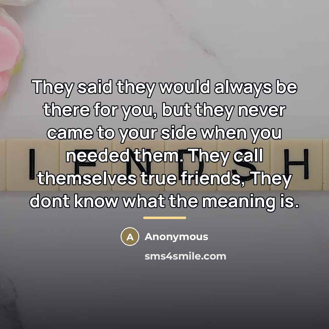 “They said they would always be there for you, but…” quote by Anonymous