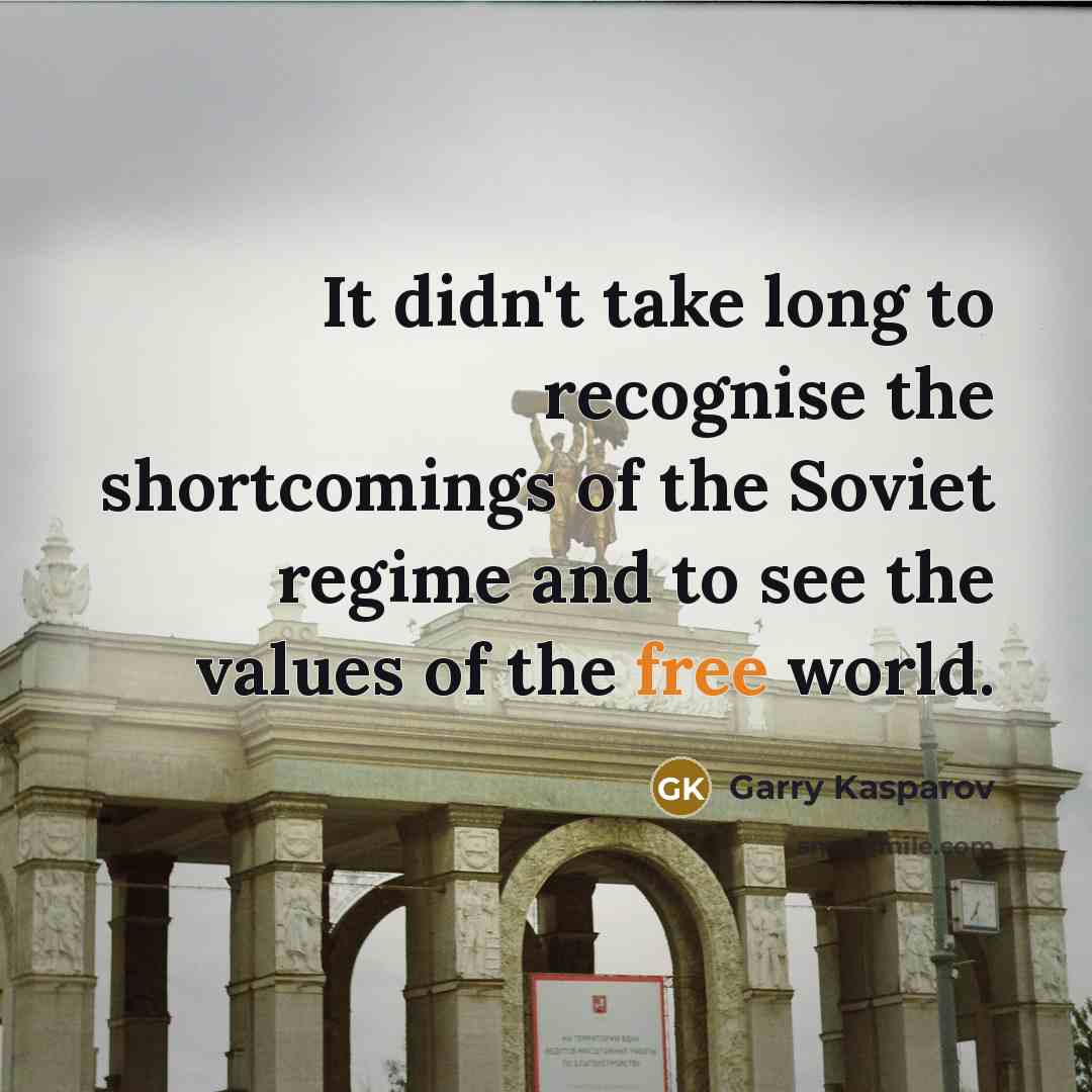 “It didn't take long to recognise the shortcomings of the…” quote by Garry Kasparov
