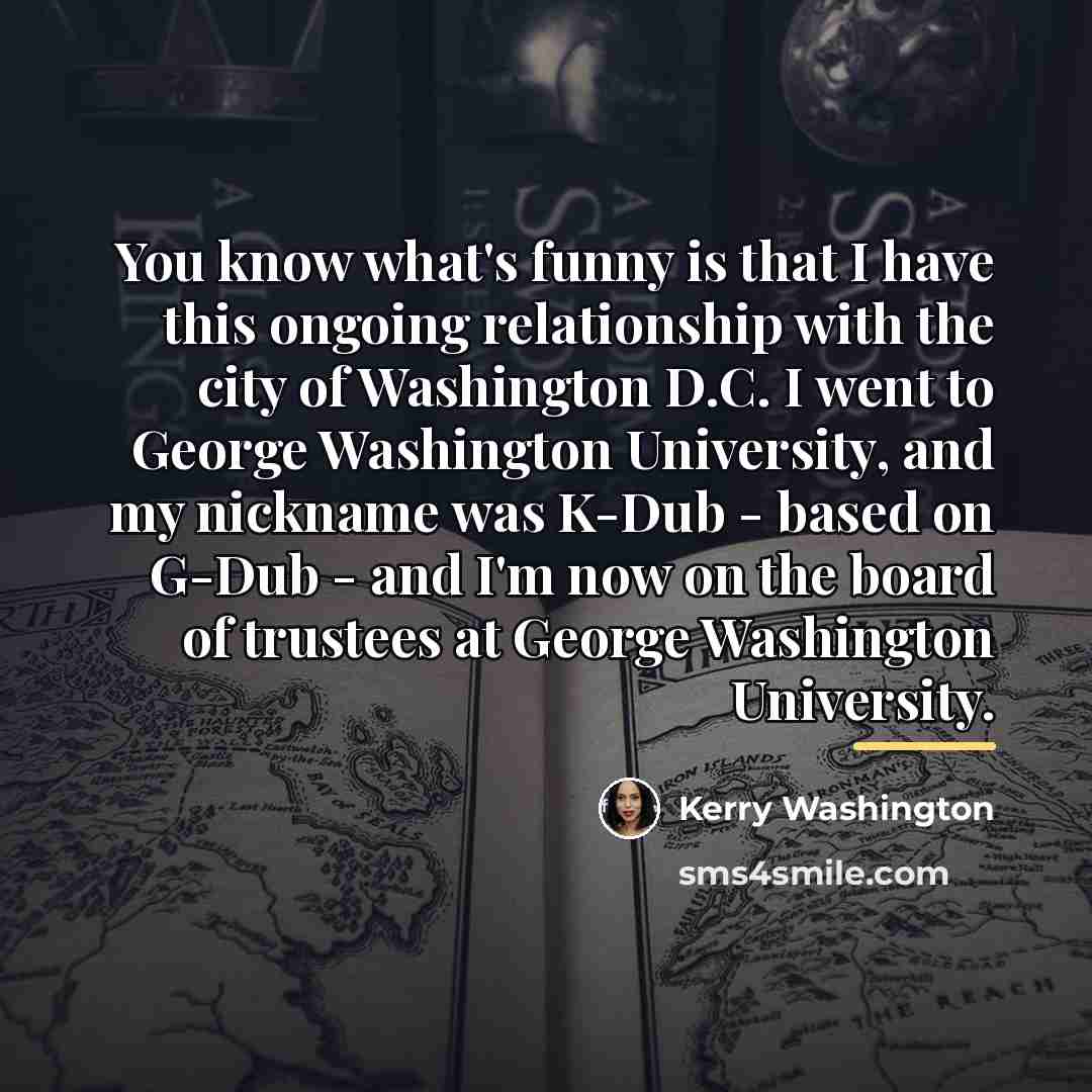 “You know what's funny is that I have this ongoing…” quote by Kerry Washington