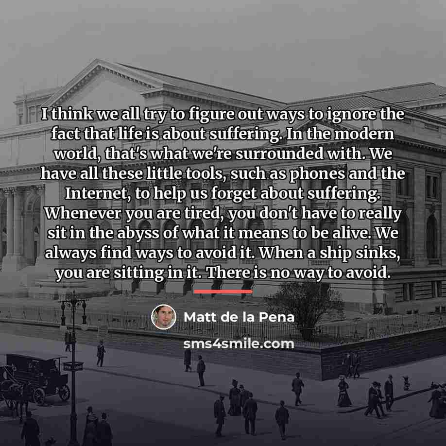 “I think we all try to figure out ways to…” quote by Matt de la Pena