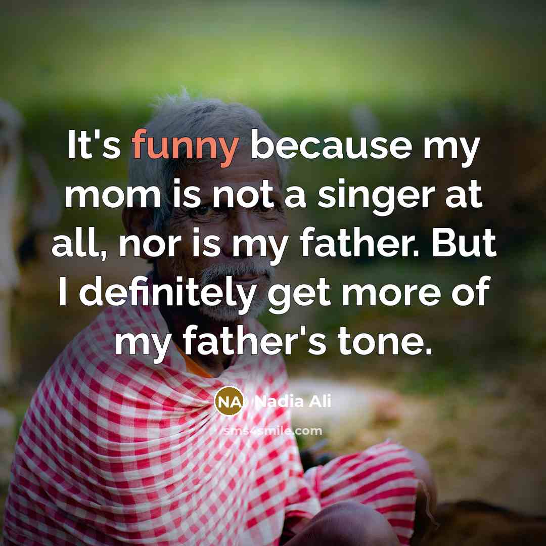 “It's funny because my mom is not a singer at…” quote by Nadia Ali