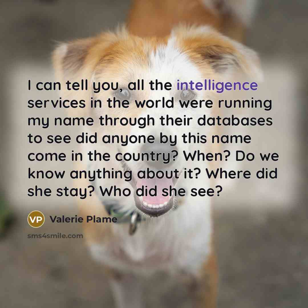 “I can tell you, all the intelligence services in the…” quote by Valerie Plame