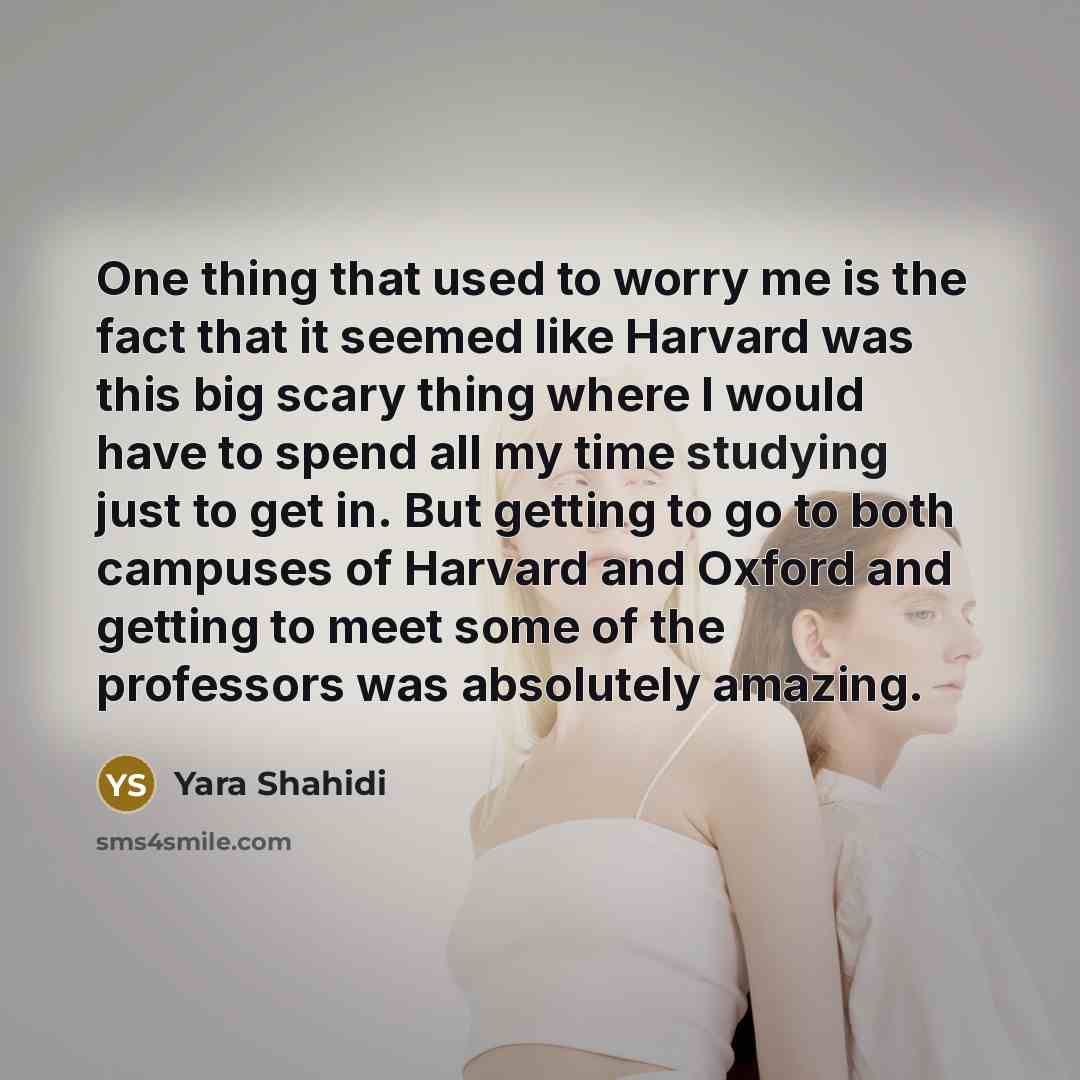 “One thing that used to worry me is the fact…” quote by Yara Shahidi