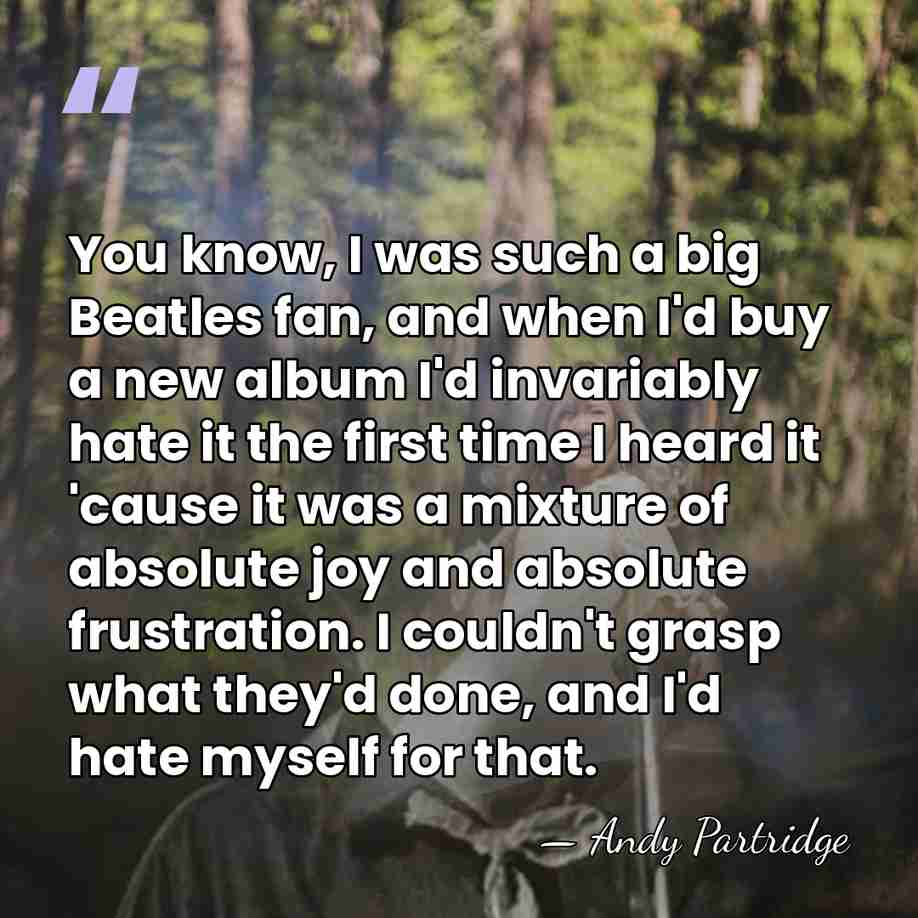 You know, I was such a big Beatles fan, and when I'd&hellip; - Andy Partridge