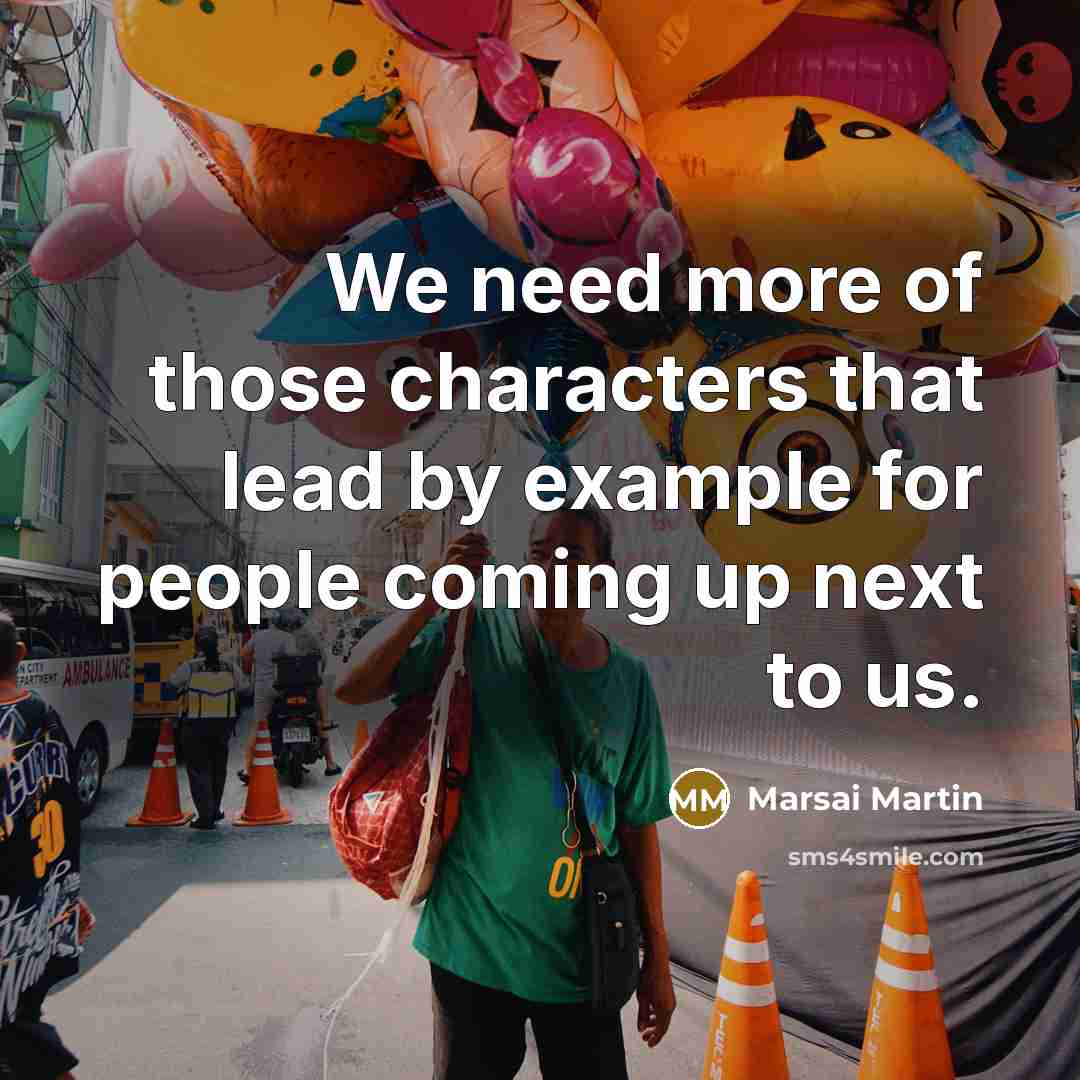 “We need more of those characters that lead by example…” quote by Marsai Martin