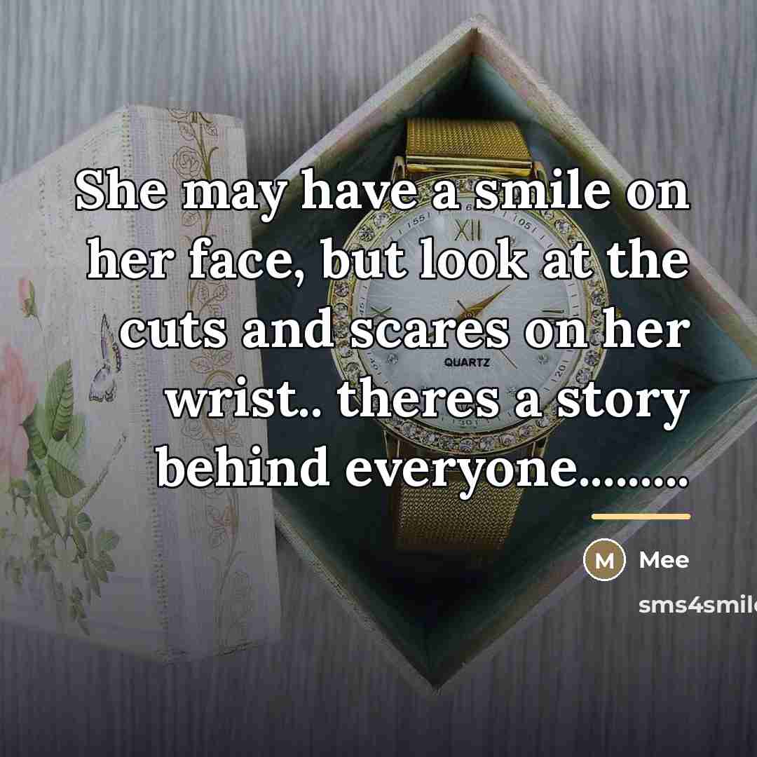 “She may have a smile on her face, but look…” quote by Mee