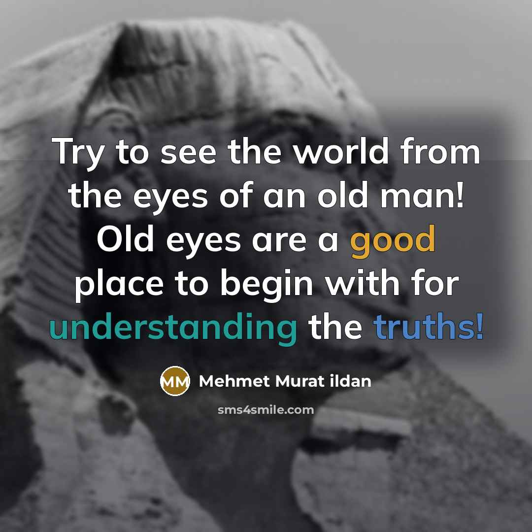 “Try to see the world from the eyes of an…” quote by Mehmet Murat Ildan