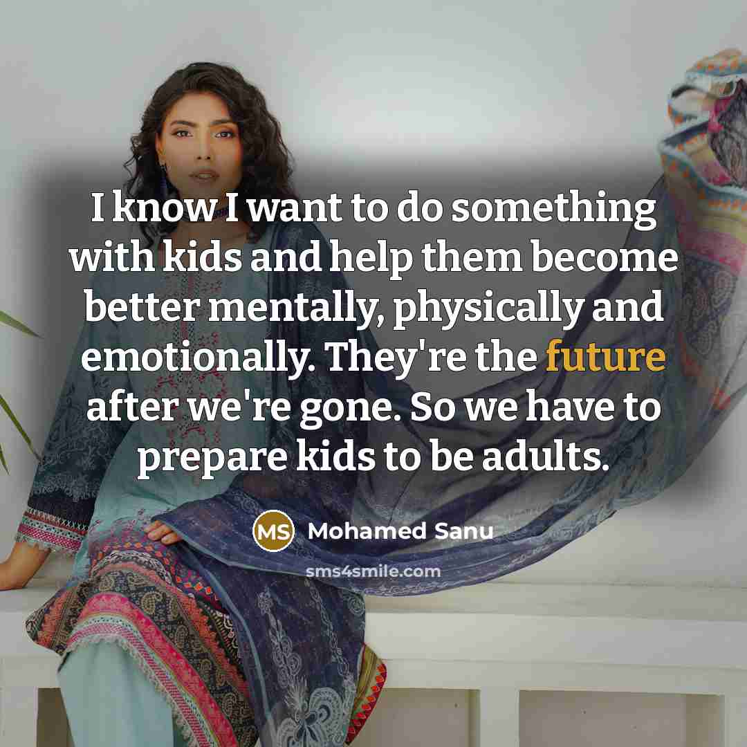 “I know I want to do something with kids and…” quote by Mohamed Sanu
