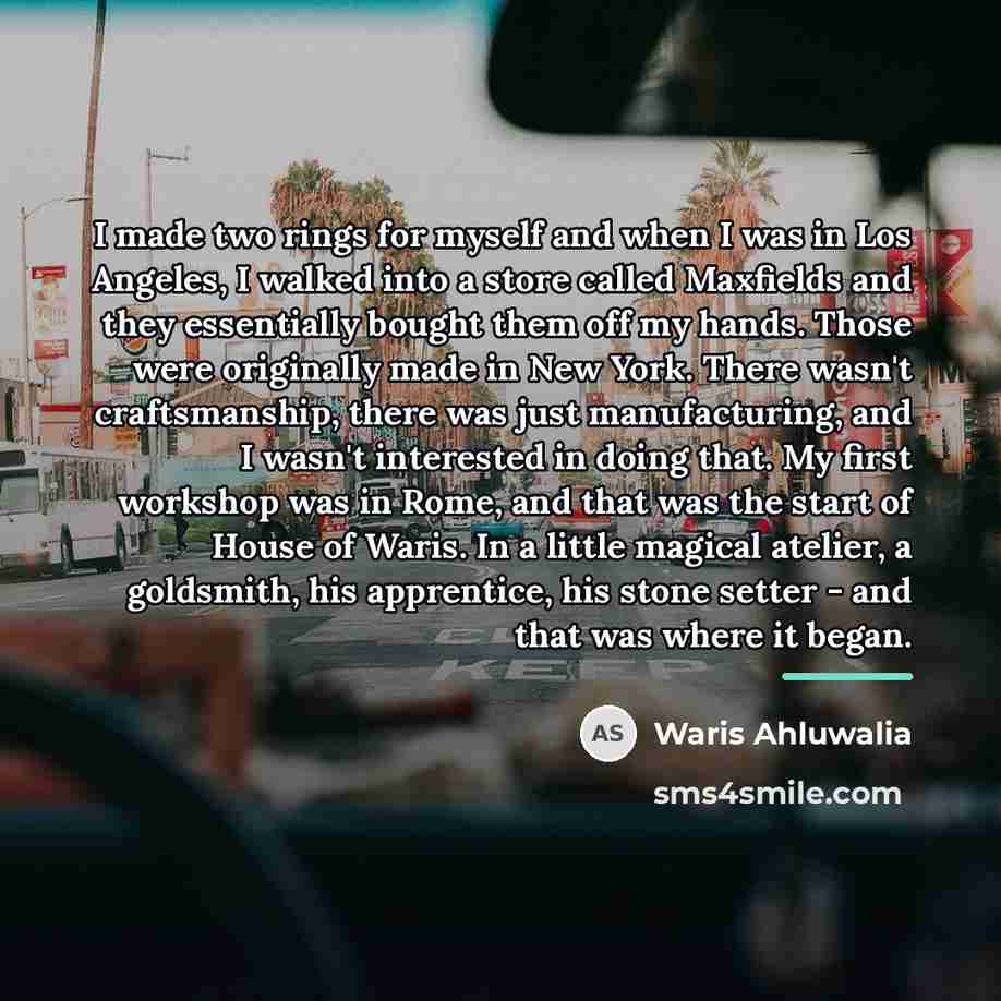 “I made two rings for myself and when I was…” quote by Waris Ahluwalia