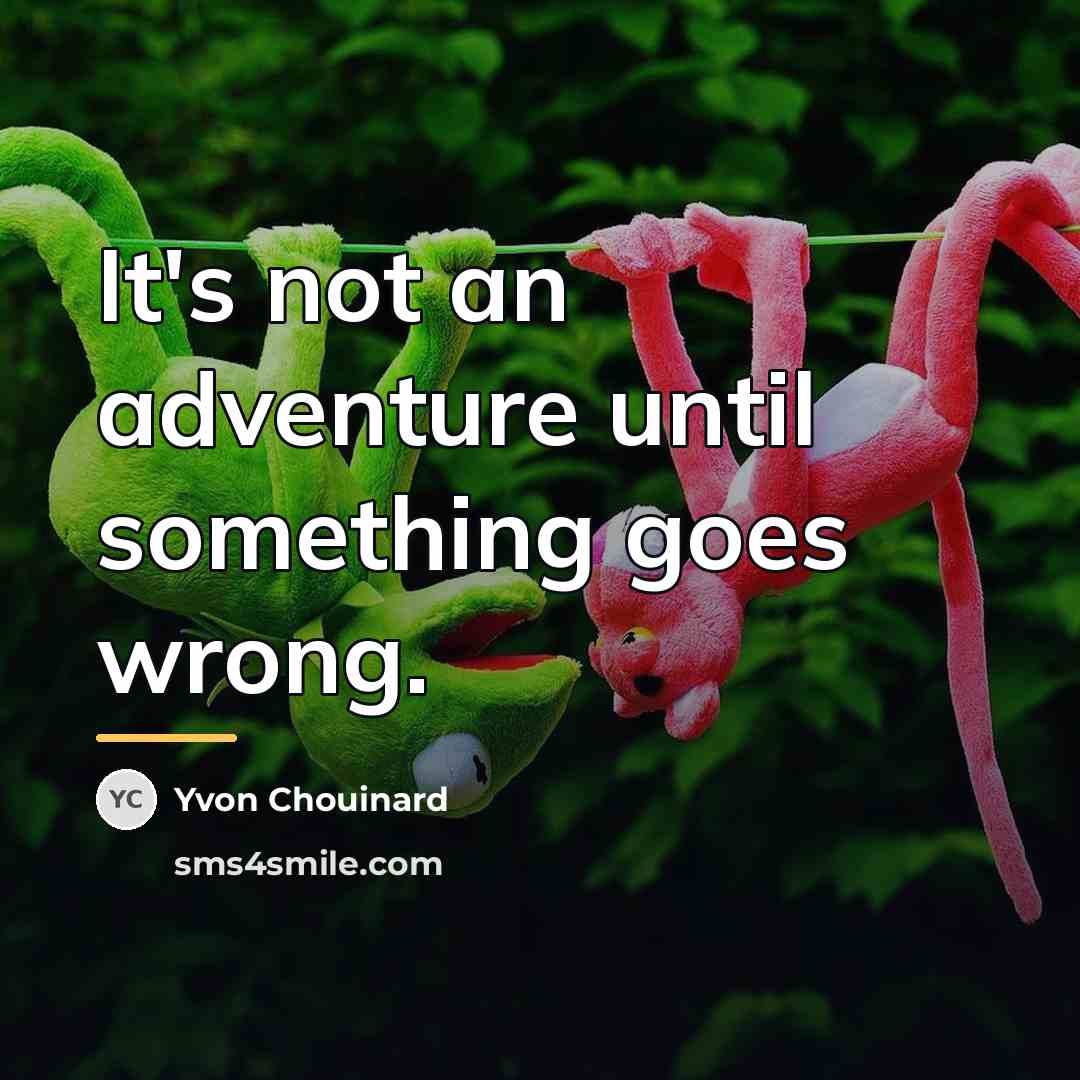 “It's not an adventure until something goes wrong.…” quote by Yvon Chouinard