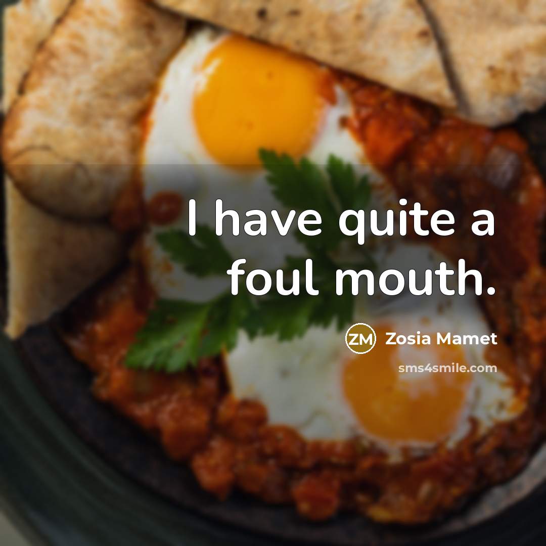“I have quite a foul mouth.…” quote by Zosia Mamet