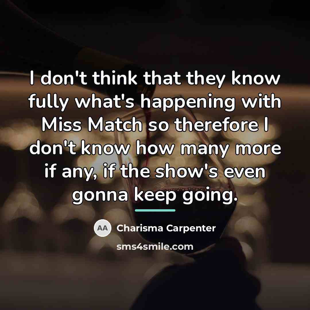 “I don't think that they know fully what's happening with…” quote by Charisma Carpenter