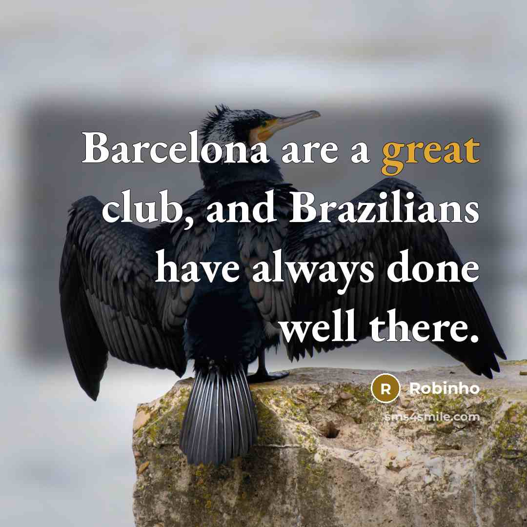 “Barcelona are a great club, and Brazilians have always done…” quote by Robinho