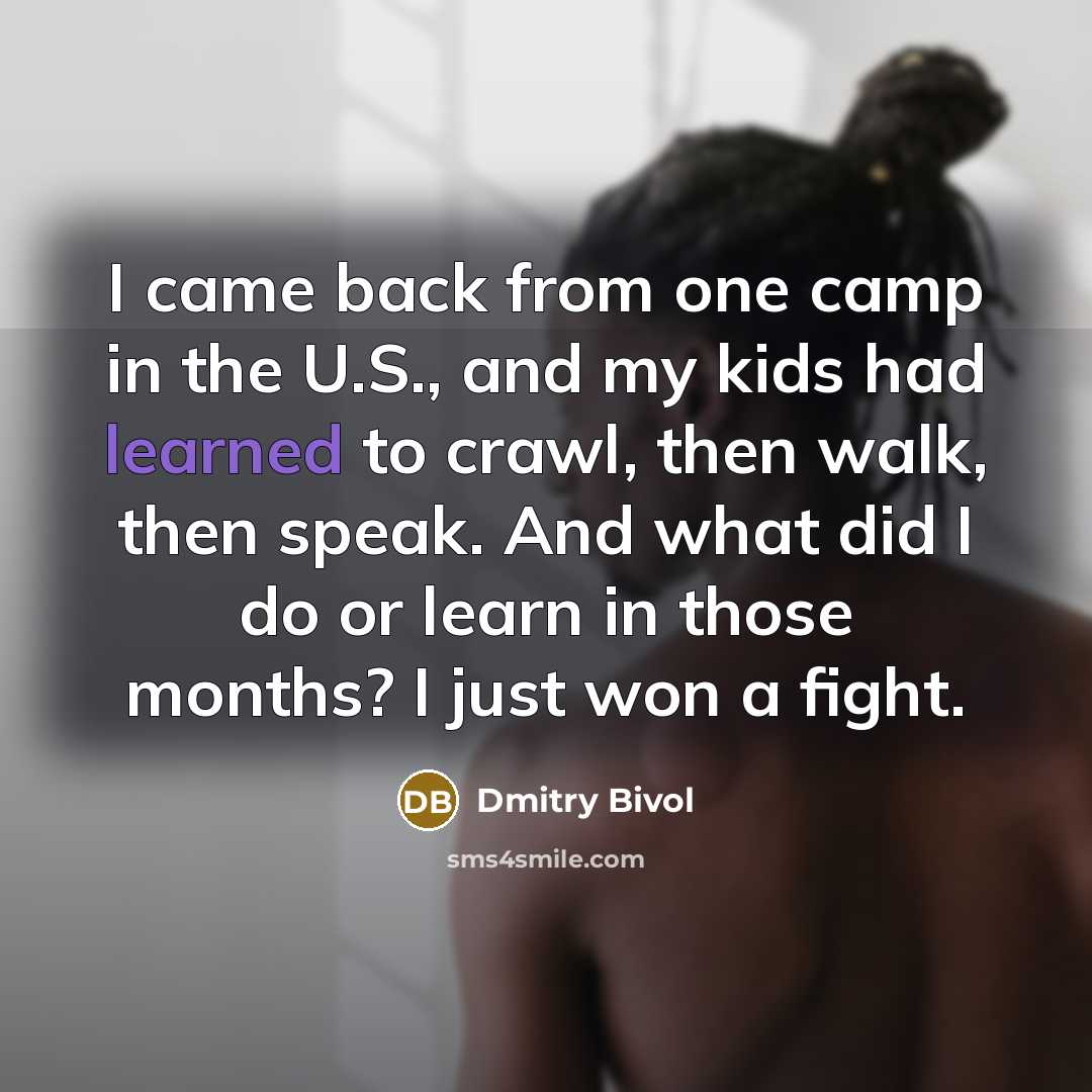 “I came back from one camp in the U.S., and…” quote by Dmitry Bivol