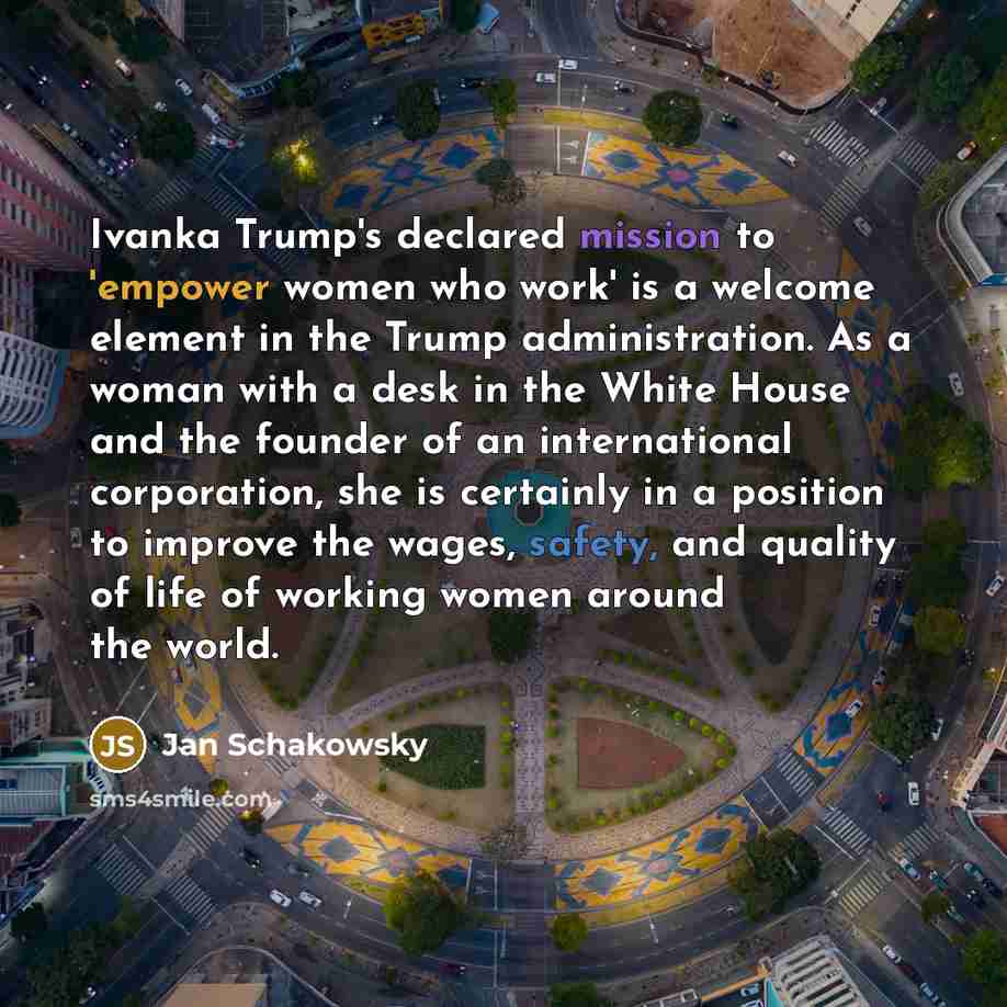 “Ivanka Trump's declared mission to 'empower women who work' is…” quote by Jan Schakowsky
