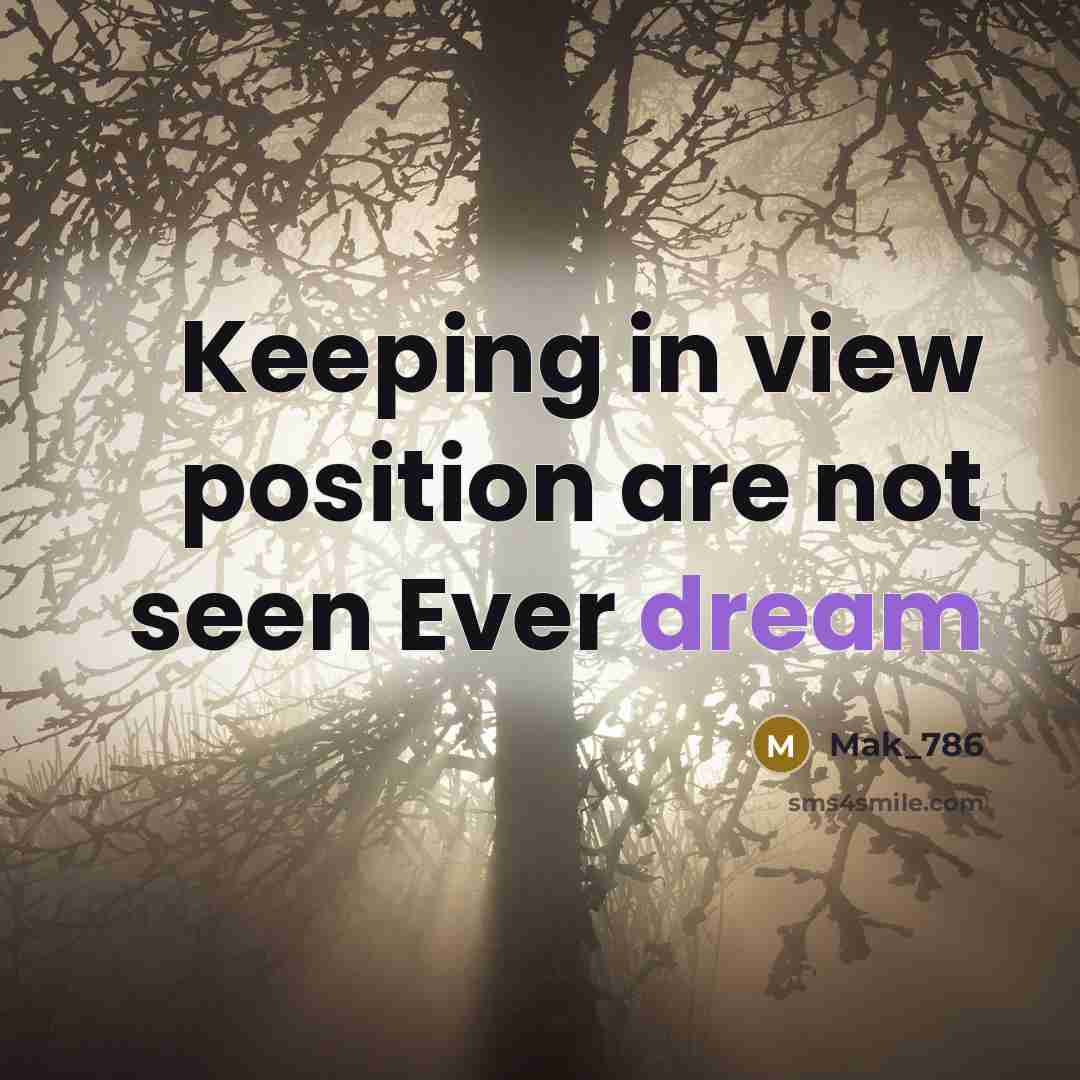 “Keeping in view position are not seen Ever dream…” quote by Mak_786