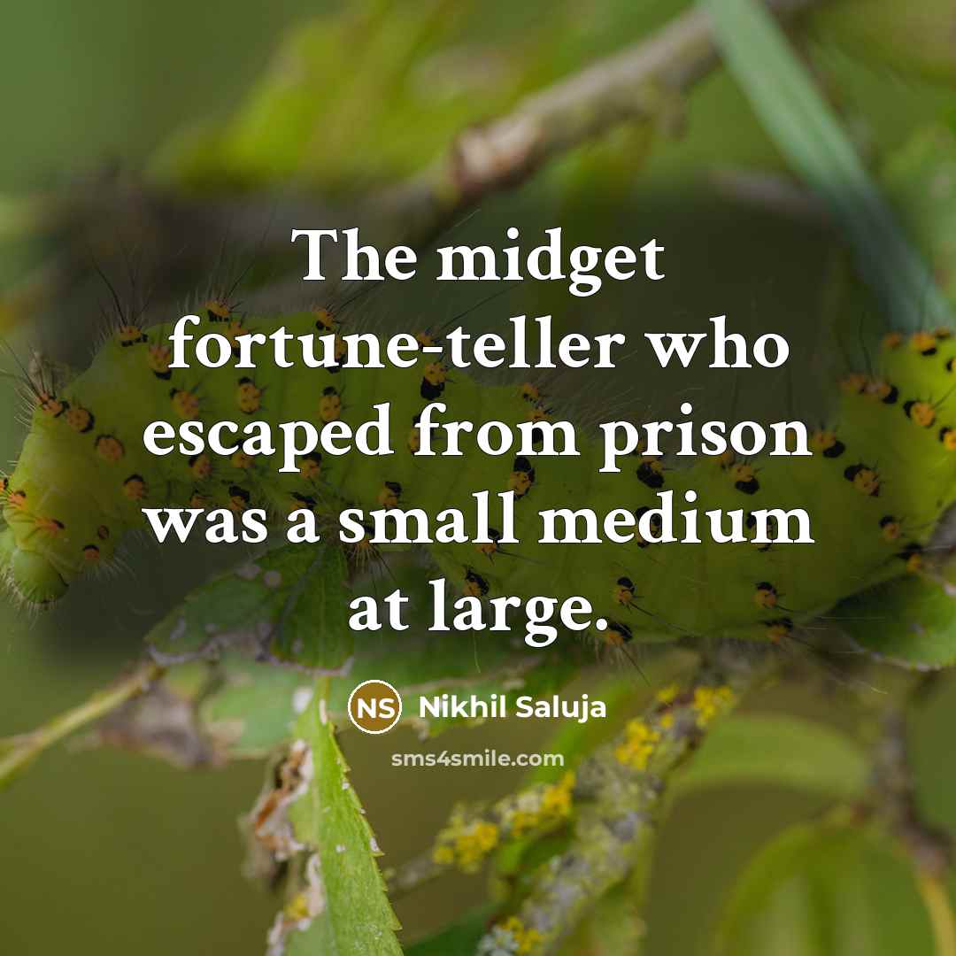 “The midget fortune-teller who escaped from prison was a small…” quote by Nikhil Saluja
