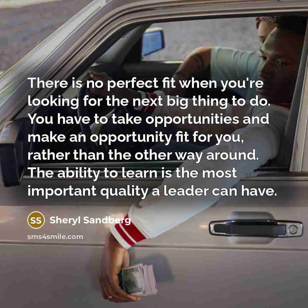 “There is no perfect fit when you're looking for the…” quote by Sheryl Sandberg