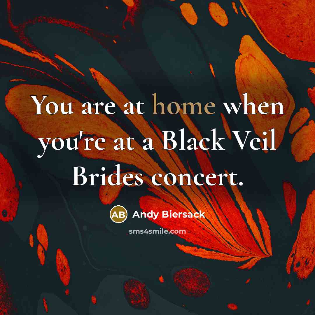 “You are at home when you're at a Black Veil…” quote by Andy Biersack