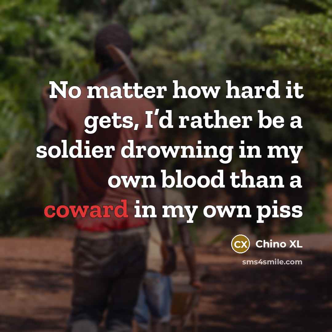 “No matter how hard it gets, I’d rather be a…” quote by Chino XL