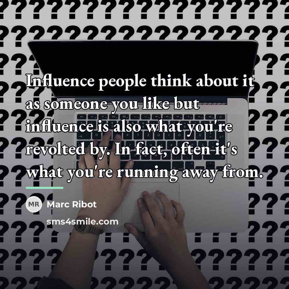 “Influence people think about it as someone you like but…” quote by Marc Ribot