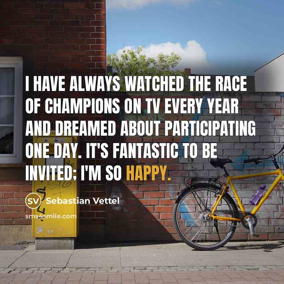 “I have always watched the Race of Champions on TV…” quote by Sebastian Vettel