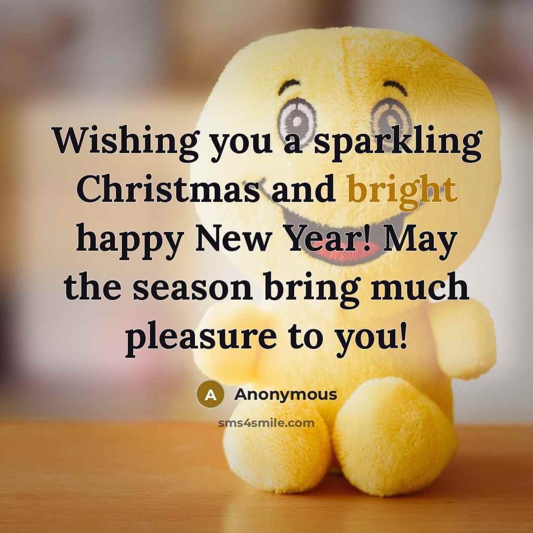 “Wishing you a sparkling Christmas and bright happy New Year!…” quote by Anonymous