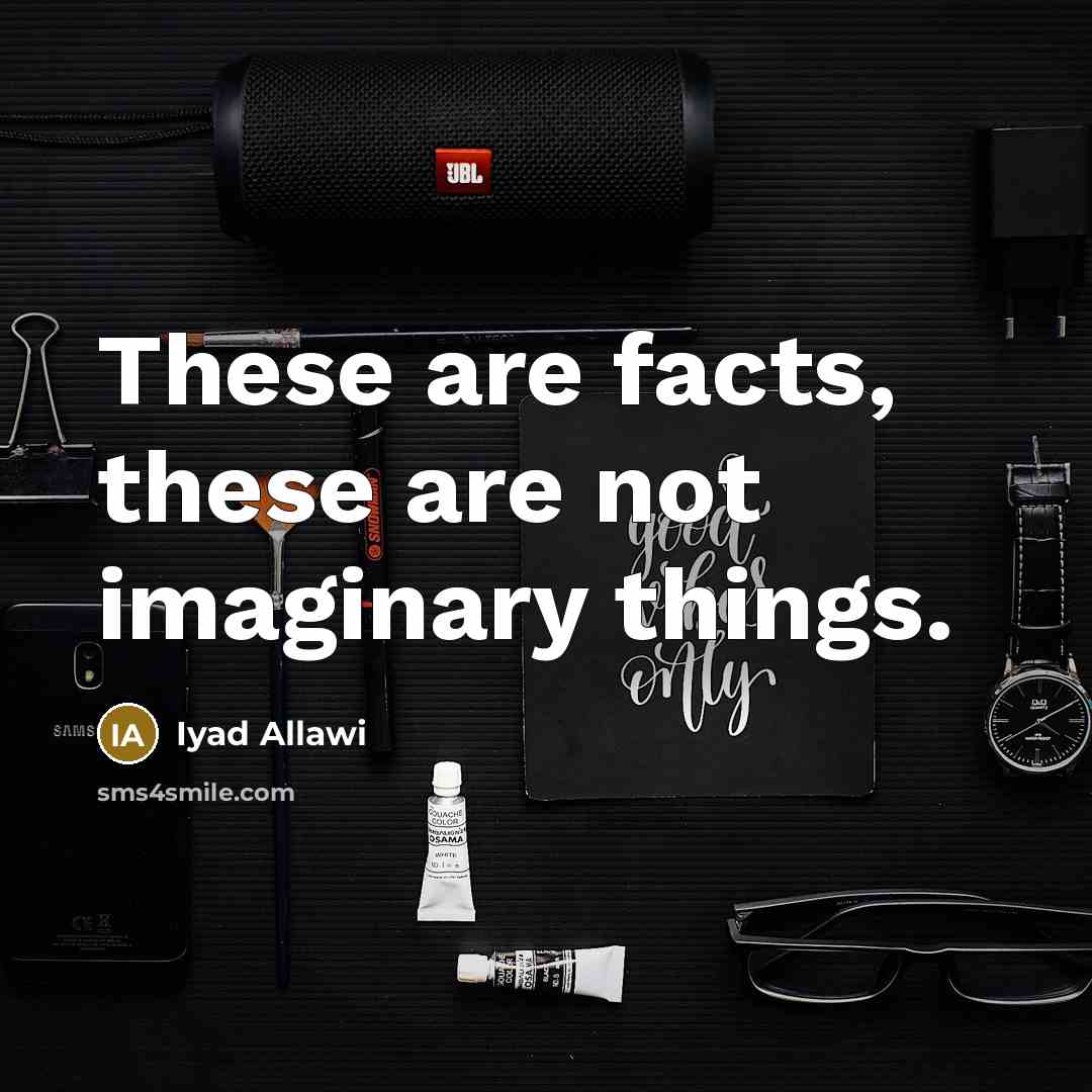 “These are facts, these are not imaginary things.…” quote by Iyad Allawi