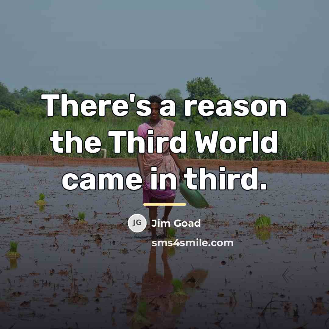“There's a reason the Third World came in third.…” quote by Jim Goad