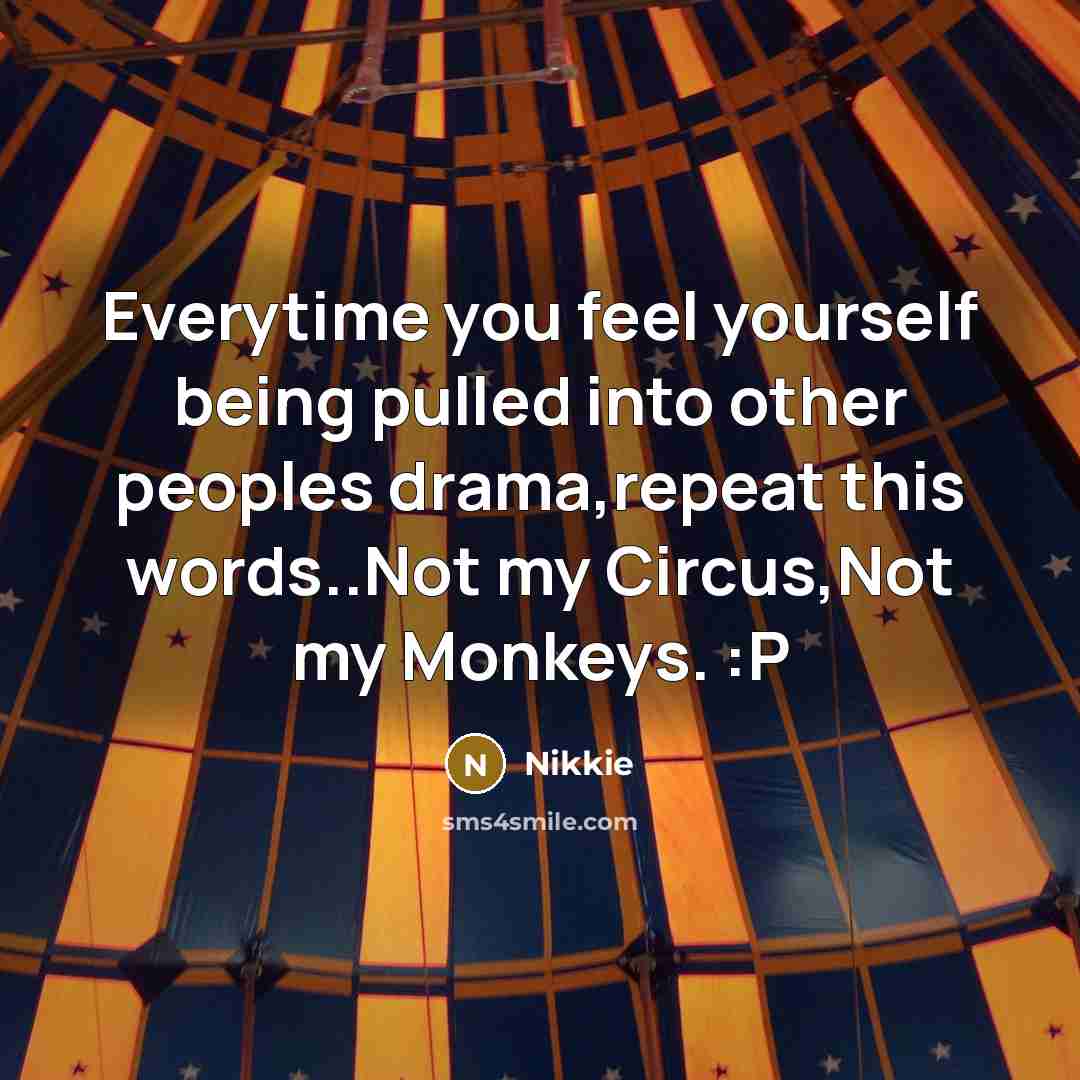 “Everytime you feel yourself being pulled into other peoples drama,repeat…” quote by Nikkie