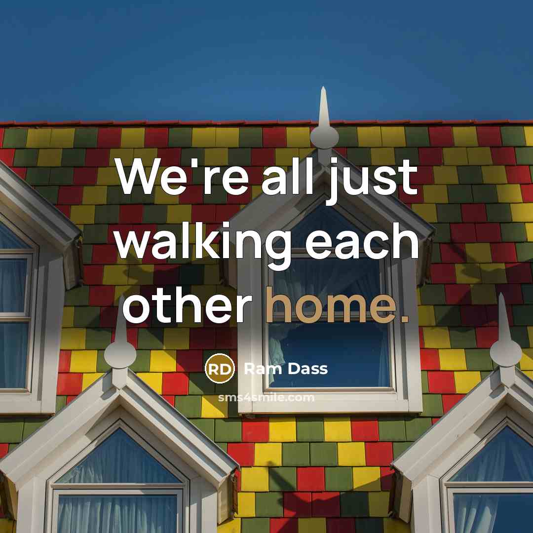 “We're all just walking each other home.…” quote by Ram Dass