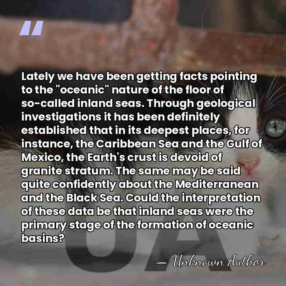 Lately we have been getting facts pointing to the "oceanic" nature of&hellip; - Vladimir Belousov