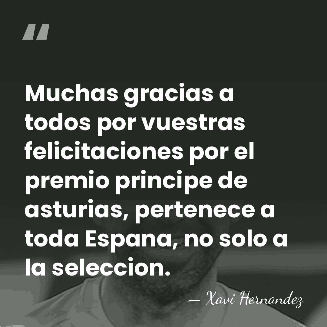 Muchas gracias a todos por vuestras felicitaciones por el premio principe de&hellip; - Xavi Hernandez