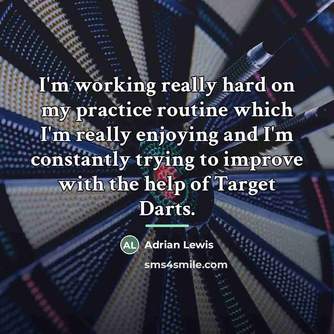 “I'm working really hard on my practice routine which I'm…” quote by Adrian Lewis