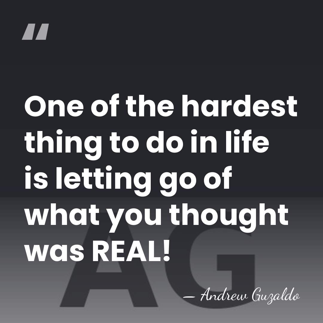 One of the hardest thing to do in life is letting go&hellip; - Andrew Guzaldo